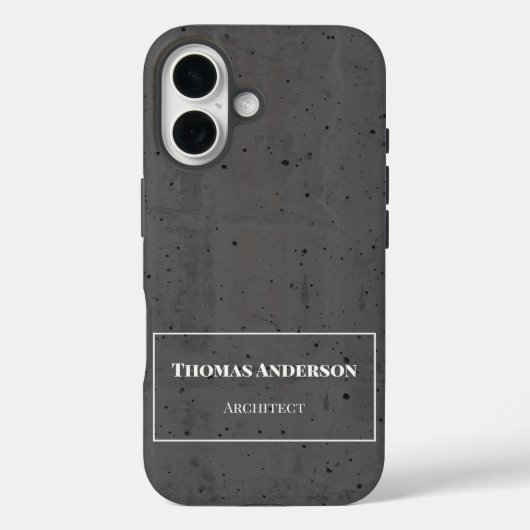 Coques Case-Mate iPhone Béton blanc moderne et gris foncé (Verso)