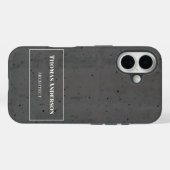 Coques Case-Mate iPhone Béton blanc moderne et gris foncé (Verso (horizontal))