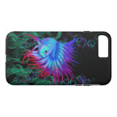 Coques Case-Mate iPhone Betta de fantaisie Splendens Teal bleu et rouge (Dos (Horizontal))