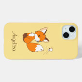 Coques Case-Mate iPhone Beurre à regarder de la petite Fox mignonne (Verso (horizontal))