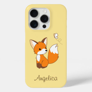 Coque iPhone 15 Pro Beurre à regarder de la petite Fox mignonne