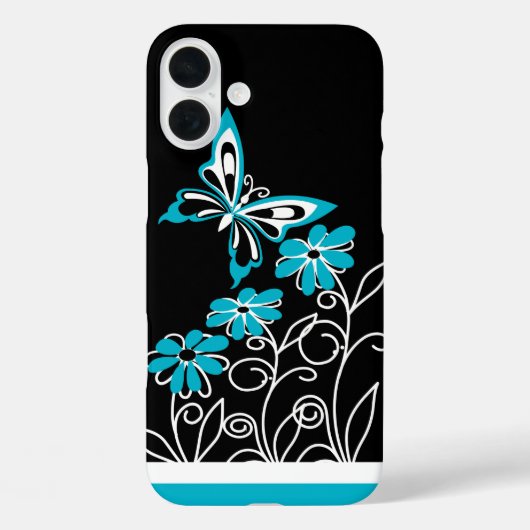 Coques Case-Mate iPhone Beurre bleu et fleurs d'Aqua (Verso)