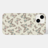 Coques Case-Mate iPhone Beurre brun à motif papillon (Verso (horizontal))