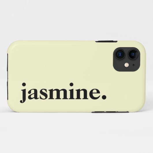 Coques Case-Mate iPhone Beurre Jaune Couleur Solide Nom élégant (Dos (Horizontal))