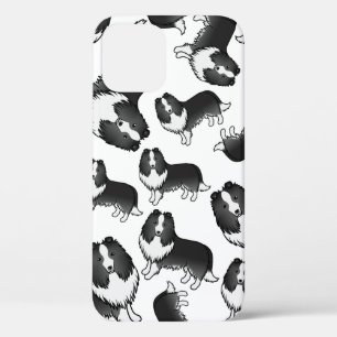 Case-Mate iPhone Case Bi-Black Shetland Sheepdog Motif de dessin de chie