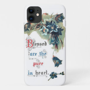 Coque iPhone 11 Bible indiquant avec des fleurs
