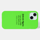 Coques Case-Mate iPhone Bible Verset de Guérison Mignon Vert Citron Chréti (Verso (horizontal))