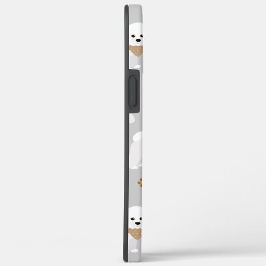 Coques Case-Mate iPhone Bichon Frise Bones and Paws Grey (Verso / Droite)