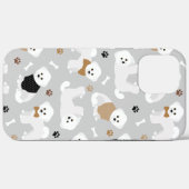 Coques Case-Mate iPhone Bichon Frise Bones and Paws Grey (Verso (horizontal))