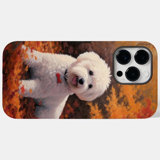 Coques Case-Mate iPhone Bichon Frise en automne Feuilles automne Inspire (Verso (horizontal))