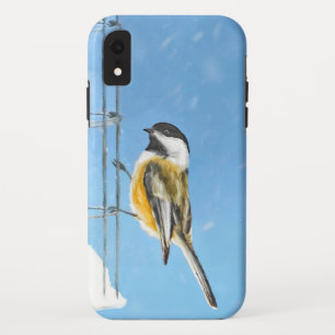 Case-Mate iPhone Case Bickadee sur la peinture d'alimentation - Oiseaux