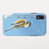 Coques Case-Mate iPhone Bickadee sur la peinture d'alimentation - Oiseaux (Dos (Horizontal))