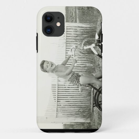 Coques Case-Mate iPhone Bicyclette d'équitation de fille (Dos)