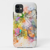 Coques Case-Mate iPhone Bicyclette et fleurs (Dos)