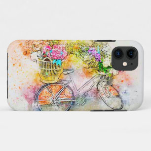 Case-Mate iPhone Case Bicyclette et fleurs