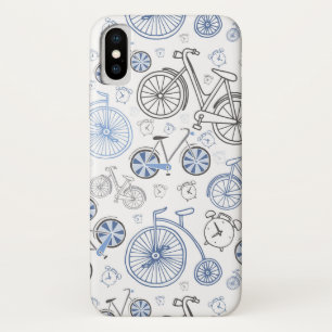 Case-Mate iPhone Case Bicyclettes classiques avec le motif de gris bleu