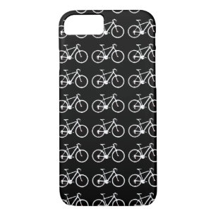 Coque iPhone 7 bicyclettes en noir et blanc