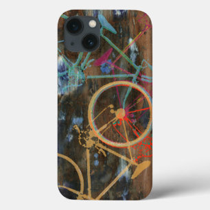 Etui iPhone 13 bicyclettes en texture