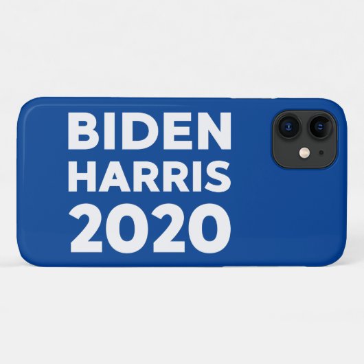 Coques Case-Mate iPhone Biden Harris 2020 texte en gras sur bleu (Dos (Horizontal))
