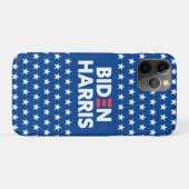 Coques Case-Mate iPhone Biden / Harris White Stars Motif Blue (Dos (Horizontal))