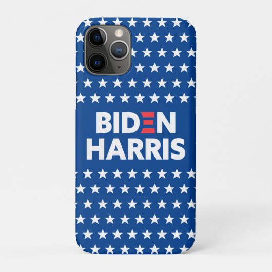 Coques Case-Mate iPhone Biden / Harris White Stars Motif Blue (Dos)
