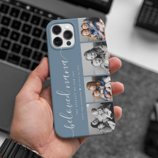 Coque iPhone 15 Pro Max Bien-aimée Nana Grand-mère Custom Family Photo Kee