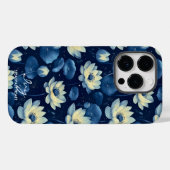 Coques Case-Mate iPhone Bien-être Lotus Fleur Jaune Clair et Bleu Profond (Verso (horizontal))