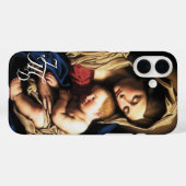 Coques Case-Mate iPhone Bienheureuse Mère et Christ Enfant Monogrammé (Verso (horizontal))