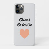 Coques Case-Mate iPhone Bienheureux Bendecida Bilingue Peach Fuzz Heart (Dos)