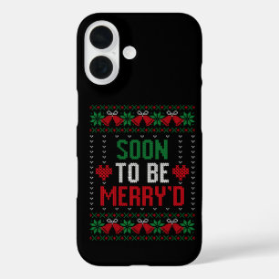 Coques iPhone 16 Bientôt mariés Joyeux Noël Mariée & Marié