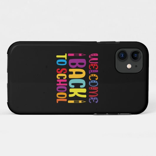 Coques Case-Mate iPhone Bienvenue À L'École (Dos (Horizontal))