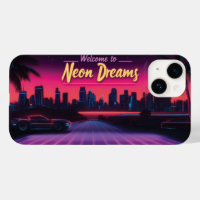 Bienvenue à Neon Dreams - Retro Wave Cityscape