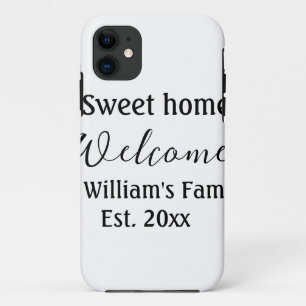 Case-Mate iPhone Case Bienvenue douce maison ajouter nom de famille anné