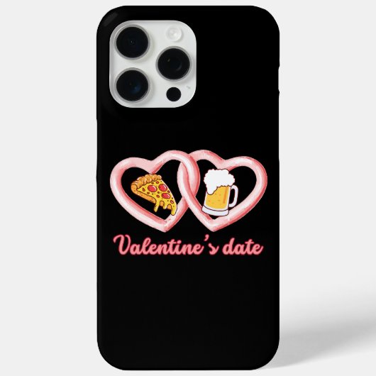 Coques Case-Mate iPhone Bière à la pizza de Saint-Valentin (Verso)
