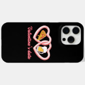 Coques Case-Mate iPhone Bière à la pizza de Saint-Valentin (Verso (horizontal))
