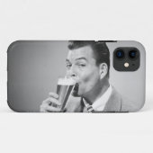 Coques Case-Mate iPhone Bière potable d'homme d'affaires (Dos (Horizontal))