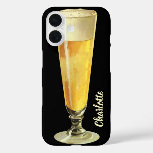 Coques iPhone 16 Bière pression haute vintage, boisson alcoolisée