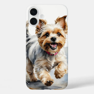 COQUES iPhone 16 PLUS BIEWER TERRIER POPPER CHIEN DE COULEUR D'EAU CUTE