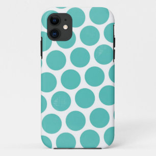 Coque iPhone 11 Big Blue Polka Dot