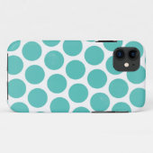 Coques Case-Mate iPhone Big Blue Polka Dot (Dos (Horizontal))
