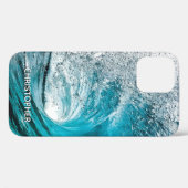 Coques Case-Mate iPhone Big Ocean Wave Splash pour ajouter votre nom (Verso (horizontal))
