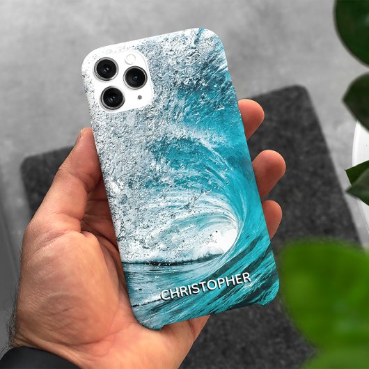 Coques Case-Mate iPhone Big Ocean Wave Splash pour ajouter votre nom