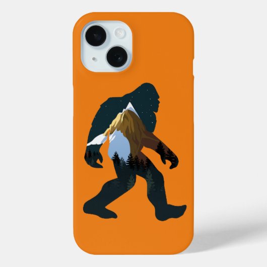 Coques Case-Mate iPhone Bigfoot de la forêt nocturne (Verso)