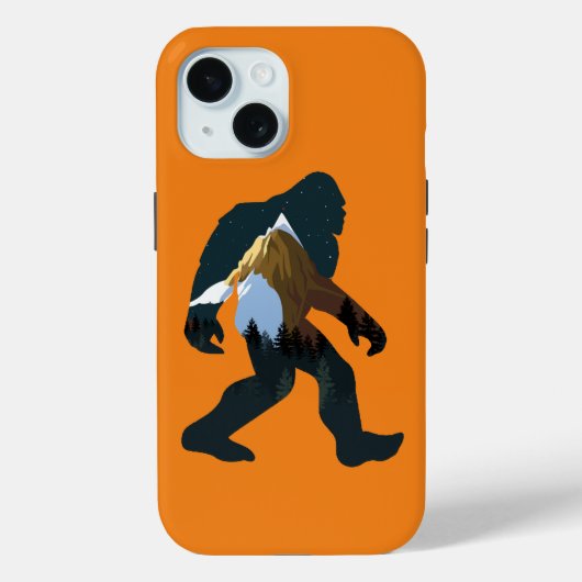 Coques Case-Mate iPhone Bigfoot de la forêt nocturne (Verso)