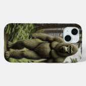 Coques Case-Mate iPhone Bigfoot debout dans les arbres art IA (Verso (horizontal))
