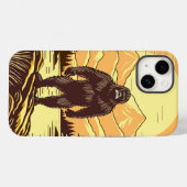 Coques Case-Mate iPhone Bigfoot Sasquatch Retro Art Personnalisé (Verso (horizontal))