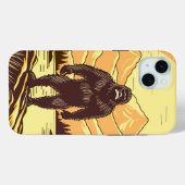 Coques Case-Mate iPhone Bigfoot Sasquatch Retro Art Personnalisé (Verso (horizontal))