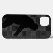 Coques Case-Mate iPhone Bigfoot sur l'impression de fibre de carbone (Verso (horizontal))