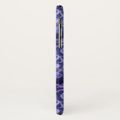 Coques Case-Mate iPhone Bijou Art nouveau abstrait motif bleu violet  (Dos/Gauche)