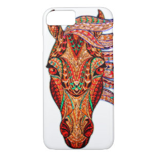 Case-Mate iPhone Case Bijou de cheval mosaïque cowgirl brun rouge blanc